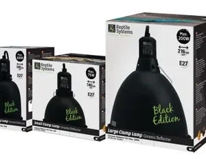 Reptile Systems Clamp Lamp Ceramic Reflector Black Edition, 1ea/MD