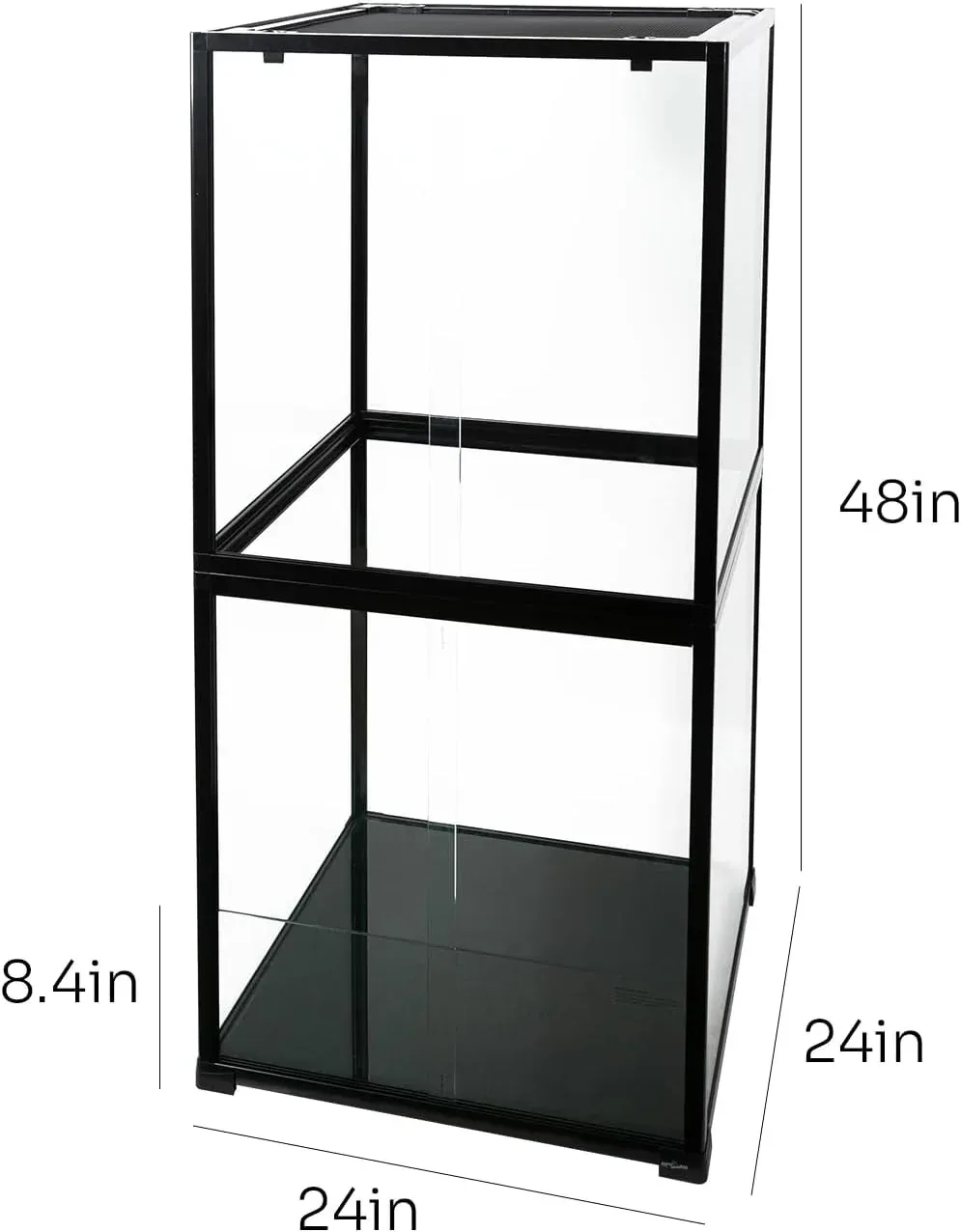REPTIZOO 120 Gallon Tall Chameleon Cage 24" x 24" x 48" Front Opening with Top Screen Ventilation - Image 2
