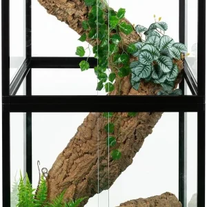 REPTIZOO 120 Gallon Tall Chameleon Cage 24" x 24" x 48" Front Opening with Top Screen Ventilation