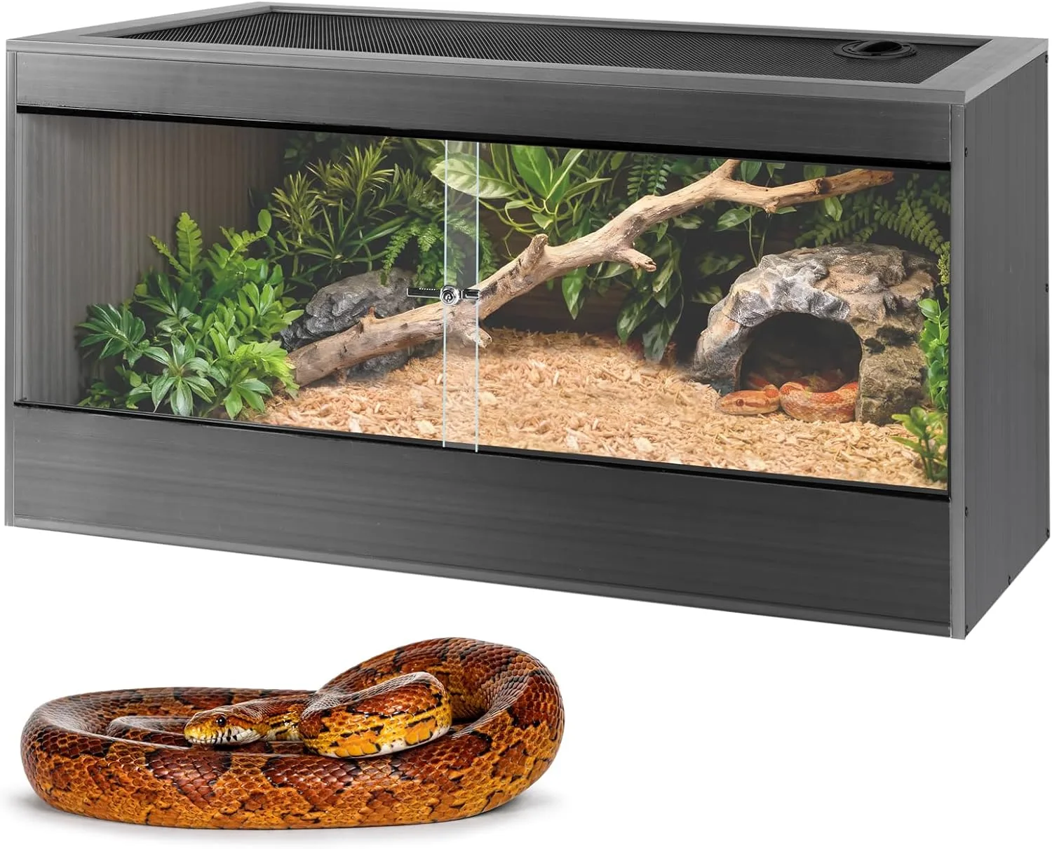 REPTIZOO 30/50/68 Gallon Composite Wood Reptile Enclosure