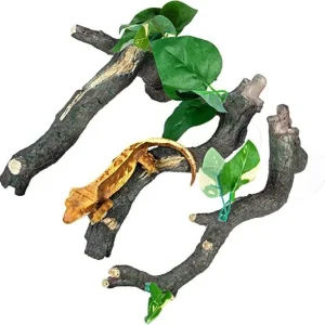 REPTIZOO 3Pcs Reptile Climbing Branch Terrarium Plants Decor DR08