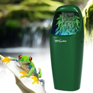 REPTIZOO Automatic Reptile Water Dispenser with Leaf Dripper and Light