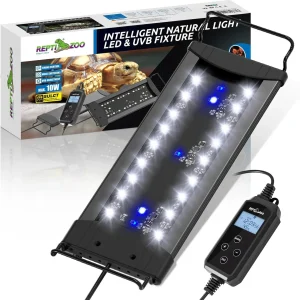 REPTIZOO Dimmable UVB LED Reptile Light with Timer