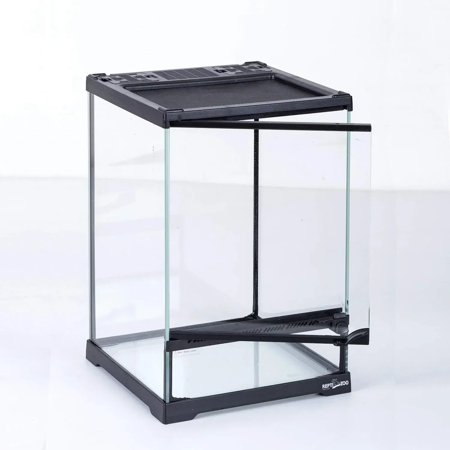 REPTIZOO Glass Terrarium Tank 8"x8"x12", Front Opening Door Full View Visually Appealing Mini Reptile or Amphibians Habitat - Image 2