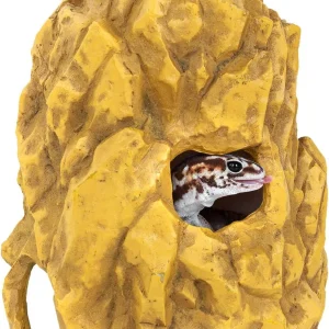 REPTIZOO Reptile Hide Hookable Multi-Levels Hideout Resin Reptile Cave