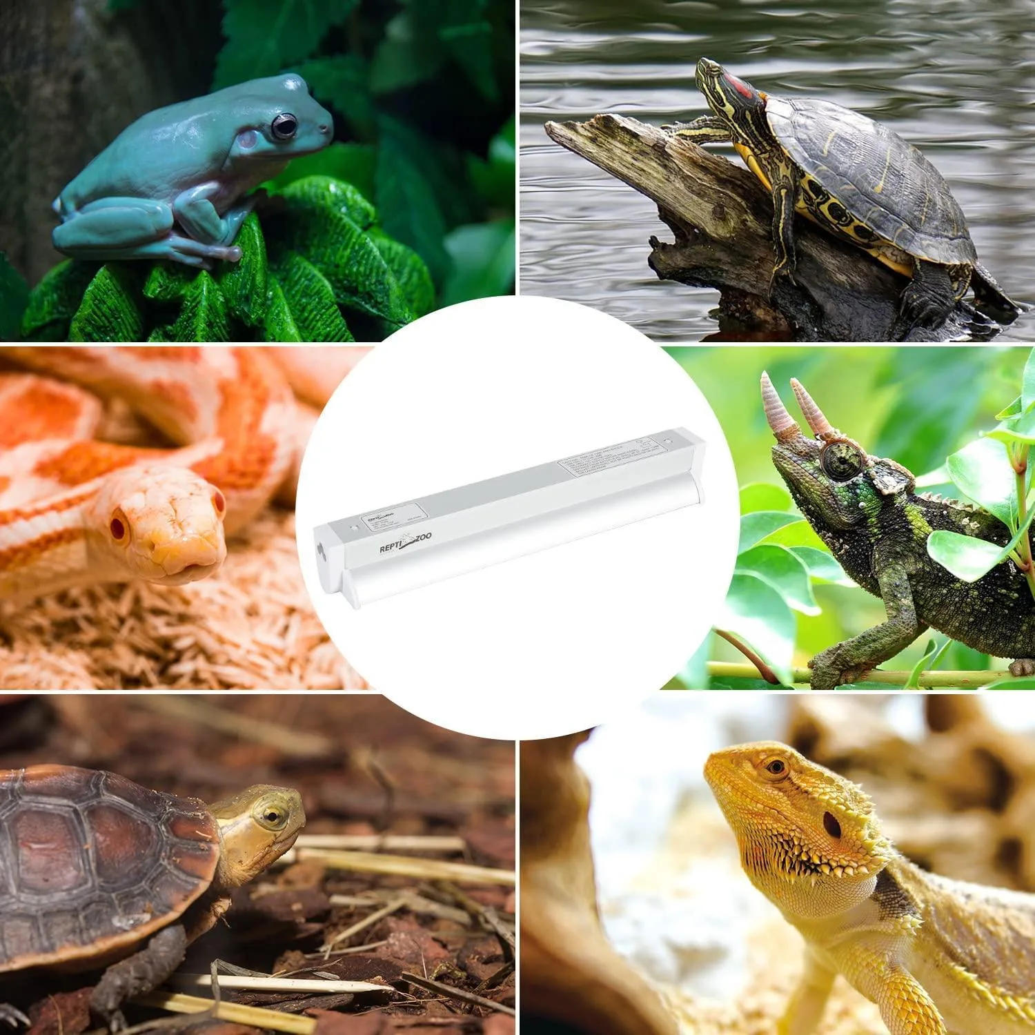 REPTIZOO T5 HO UVB Lighting Combo Kit, with Detachable Curved Reflector and 1pc Desert 10.0 UVB T5 Lamp, ETL certificated - Image 2