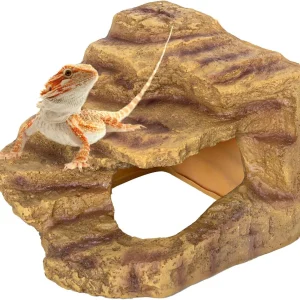 Resin Reptile Hideout Cave Reptile Habitat Tank Decor Terrarium Accessories for Lizards