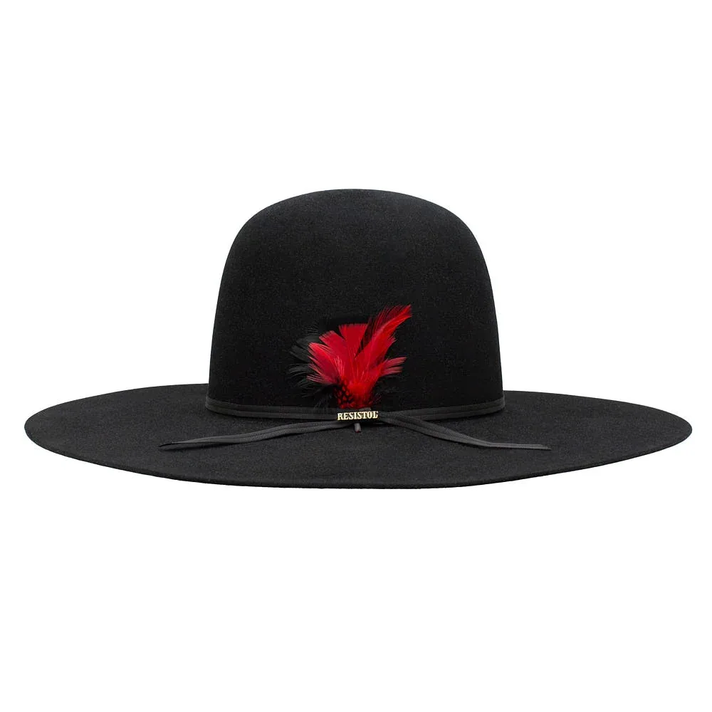 Resistol Chute 5 7X Black Open Crown Felt - Image 2