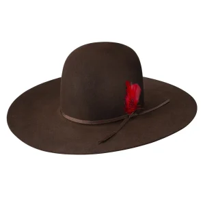 Resistol Chute 5 7X Chocolate Open Crown 5in Brim Felt Hat