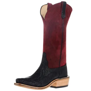 Rios Of Mercedes Men`s NRS Ride Ready Black Elephant Vamp 15in Red Hot Waxy Kudu Top