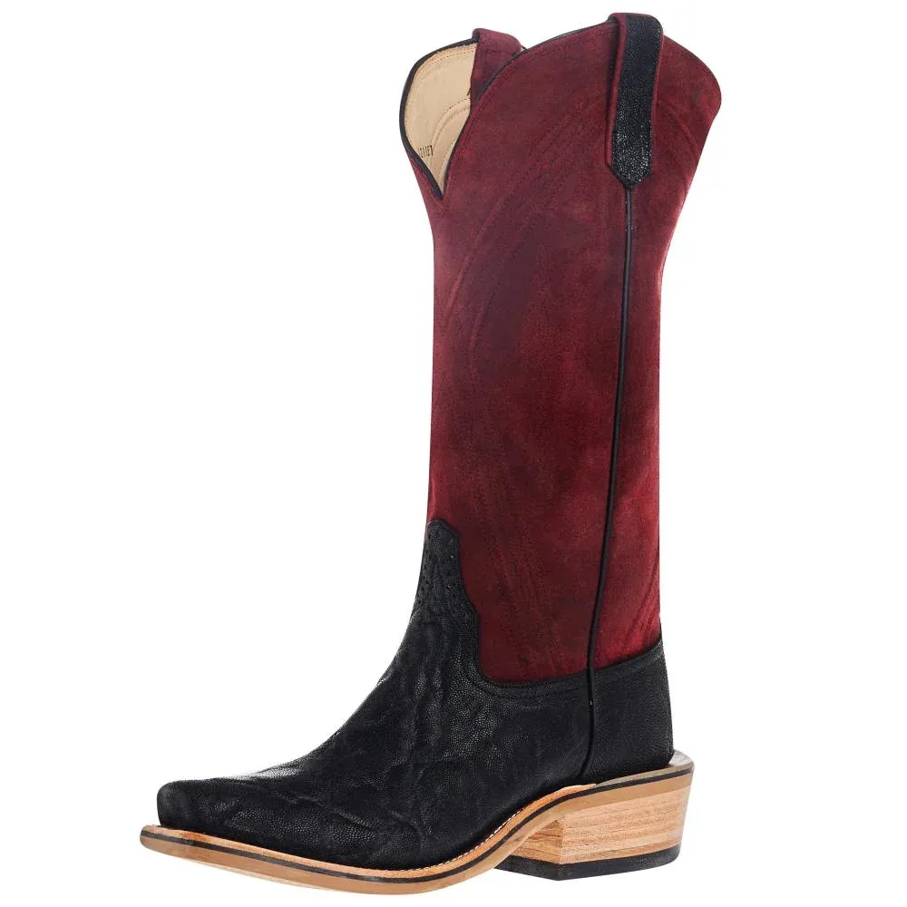 Rios Of Mercedes Men`s NRS Ride Ready Black Elephant Vamp 15in Red Hot Waxy Kudu Top
