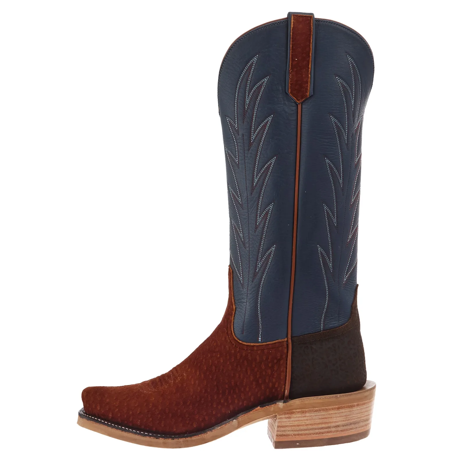 Rios Of Mercedes Men`s Ride Ready Rust Carpincho Vamp 15in Navy Waxy Kansas Top - Image 2