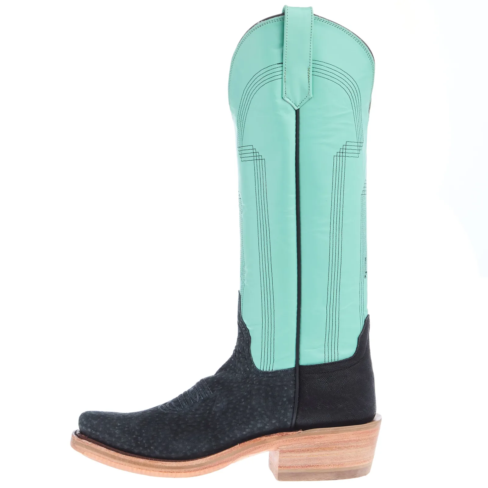 Rios Of Mercedes Women's Ride Ready Grey Carpincho 15 In Turquoise Deercow Top - Image 2