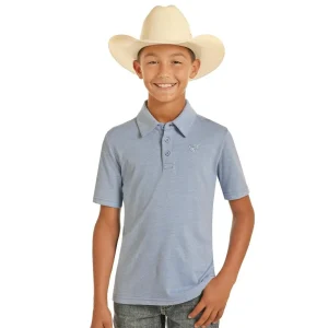 Rock & Roll Denim Boy's Powder Blue Polo