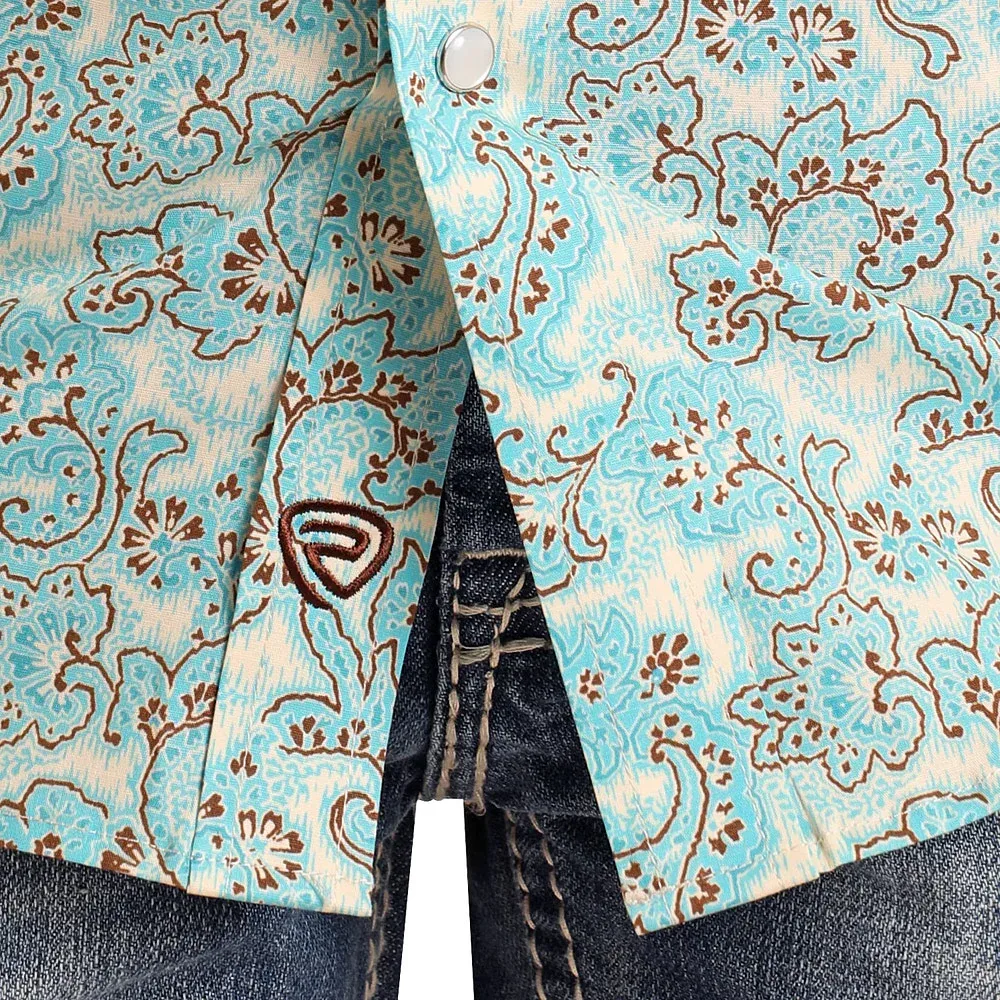 Rock & Roll Denim Boy's Turquoise Rivers Shirt - Image 2