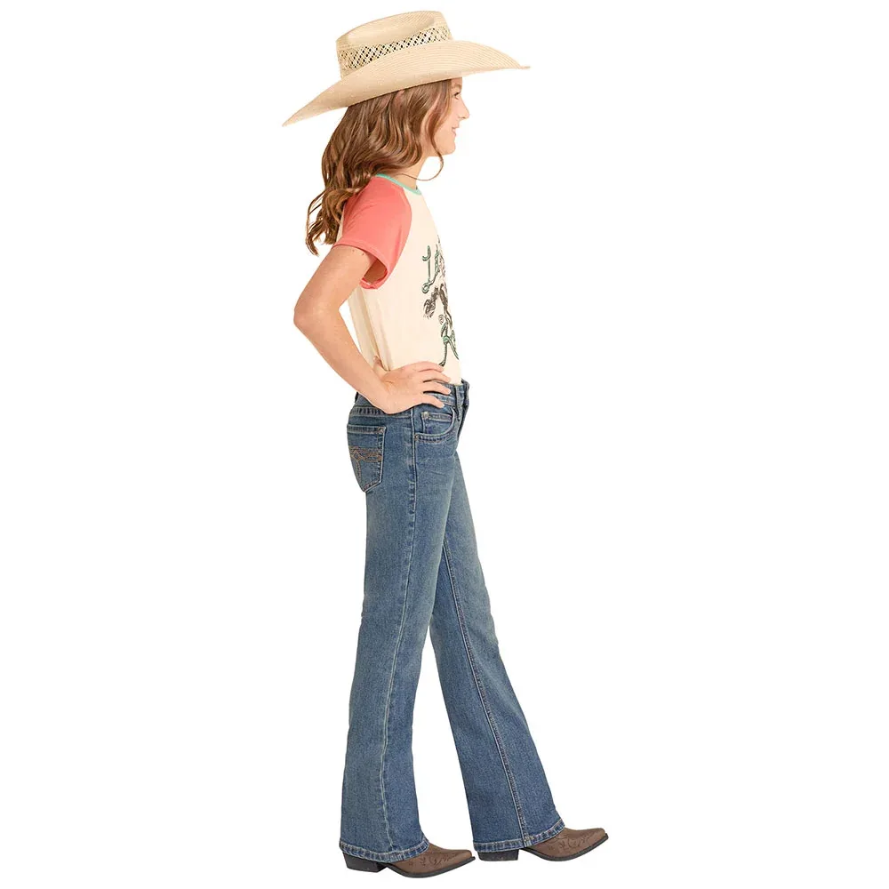 Rock & Roll Denim Girl's Boot Cut Jeans - Image 2