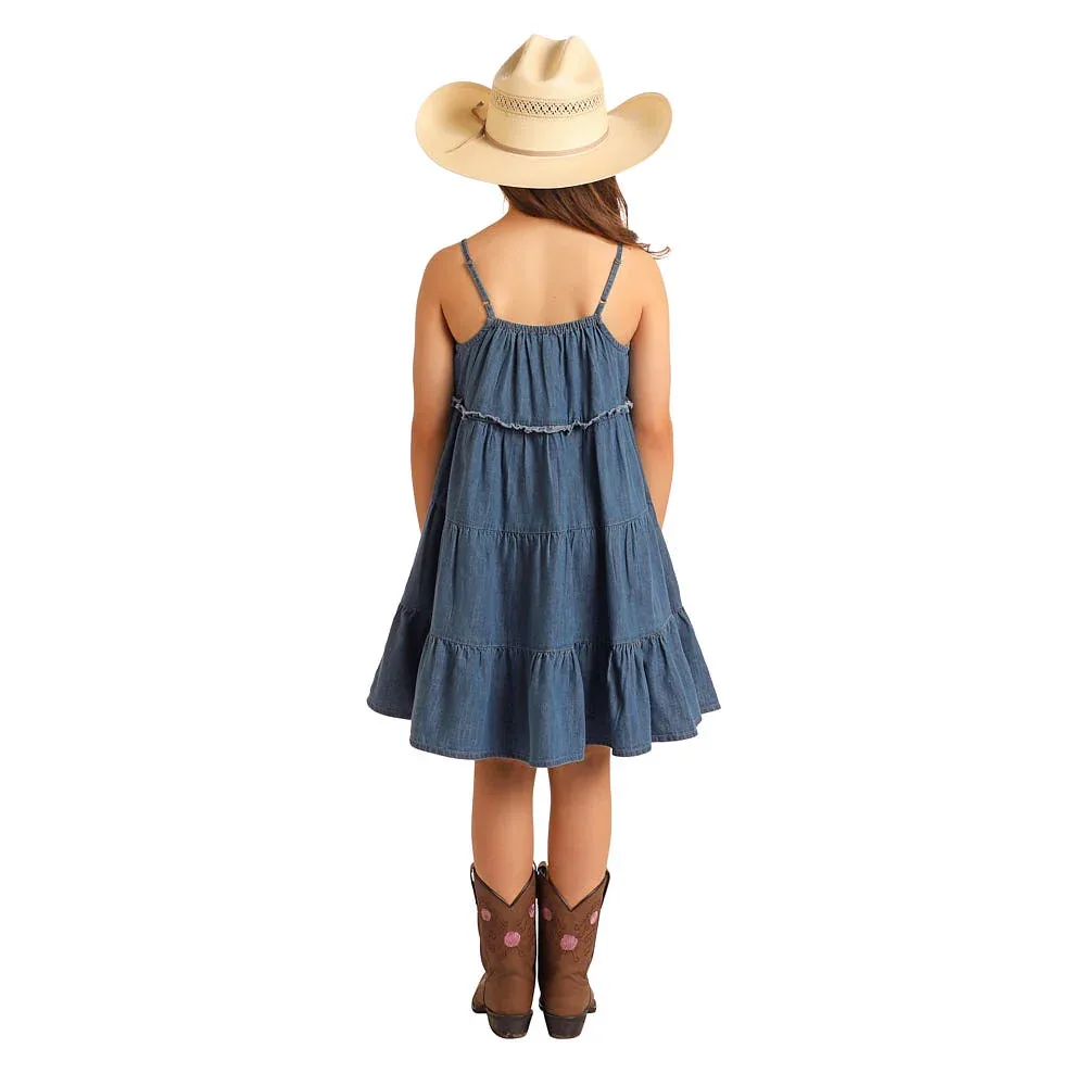 Rock & Roll Denim Girl's Denim Dress - Image 2