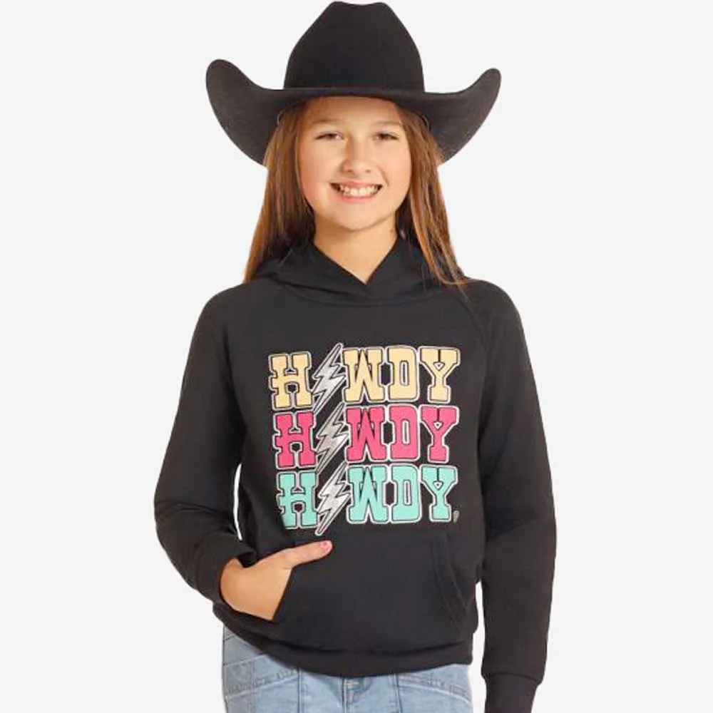 Rock & Roll Denim Girls' Howdy Partner Hoodie
