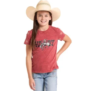 Rock & Roll Denim Girl's Red Howdy Tee Shirt