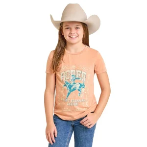 Rock & Roll Denim Girl's Rodeo Orange Top