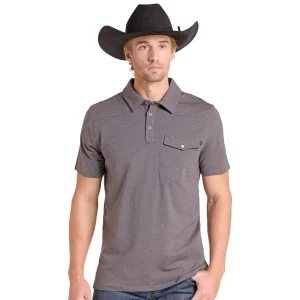 Rock & Roll Denim Men's Charcoal Melange Polo