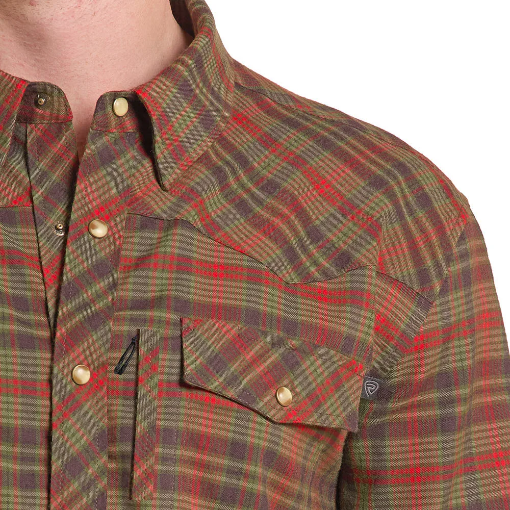 Rock & Roll Denim Men's Olive Flannel - Image 2