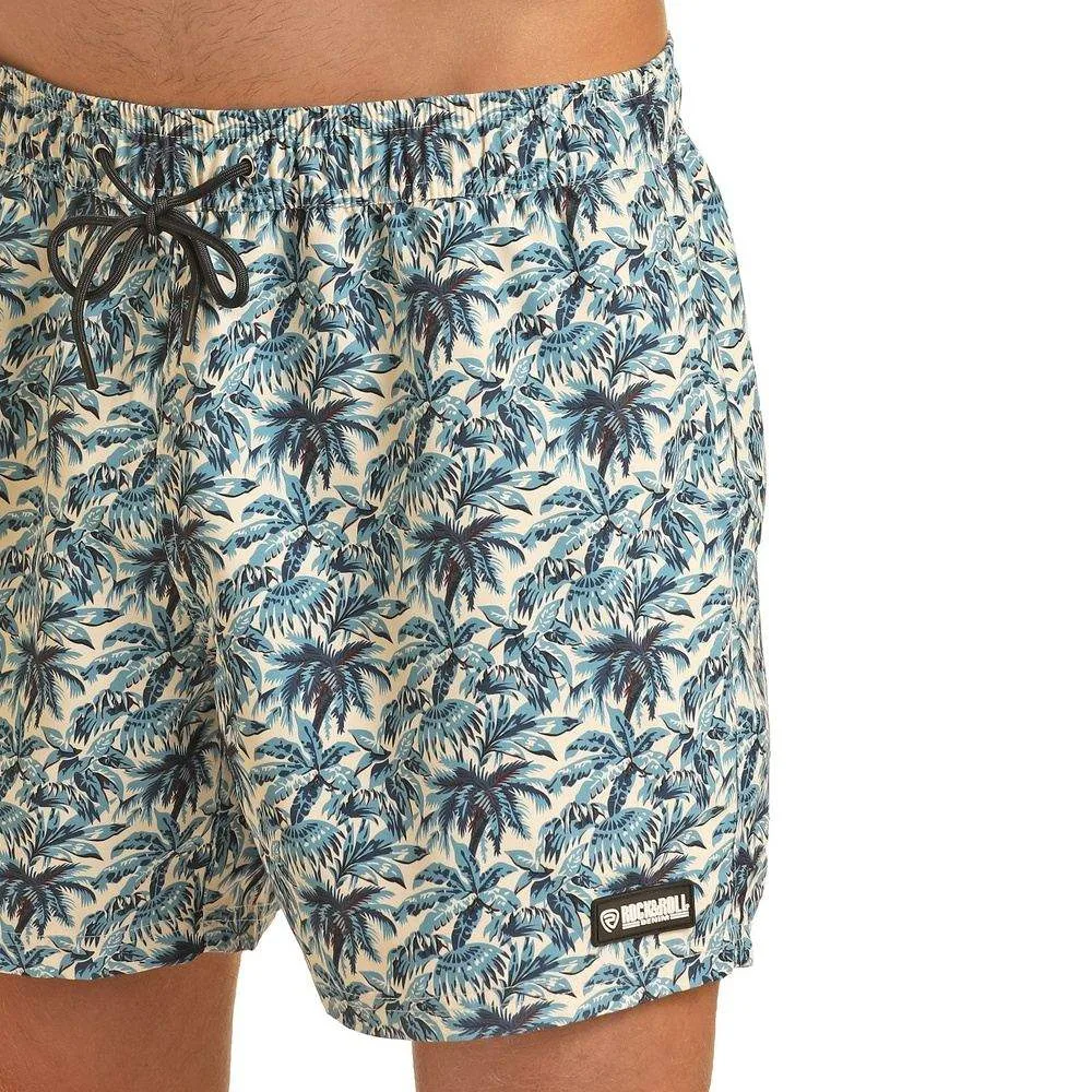 Rock & Roll Denim Men's Tropical Volley Swim Short - Image 2