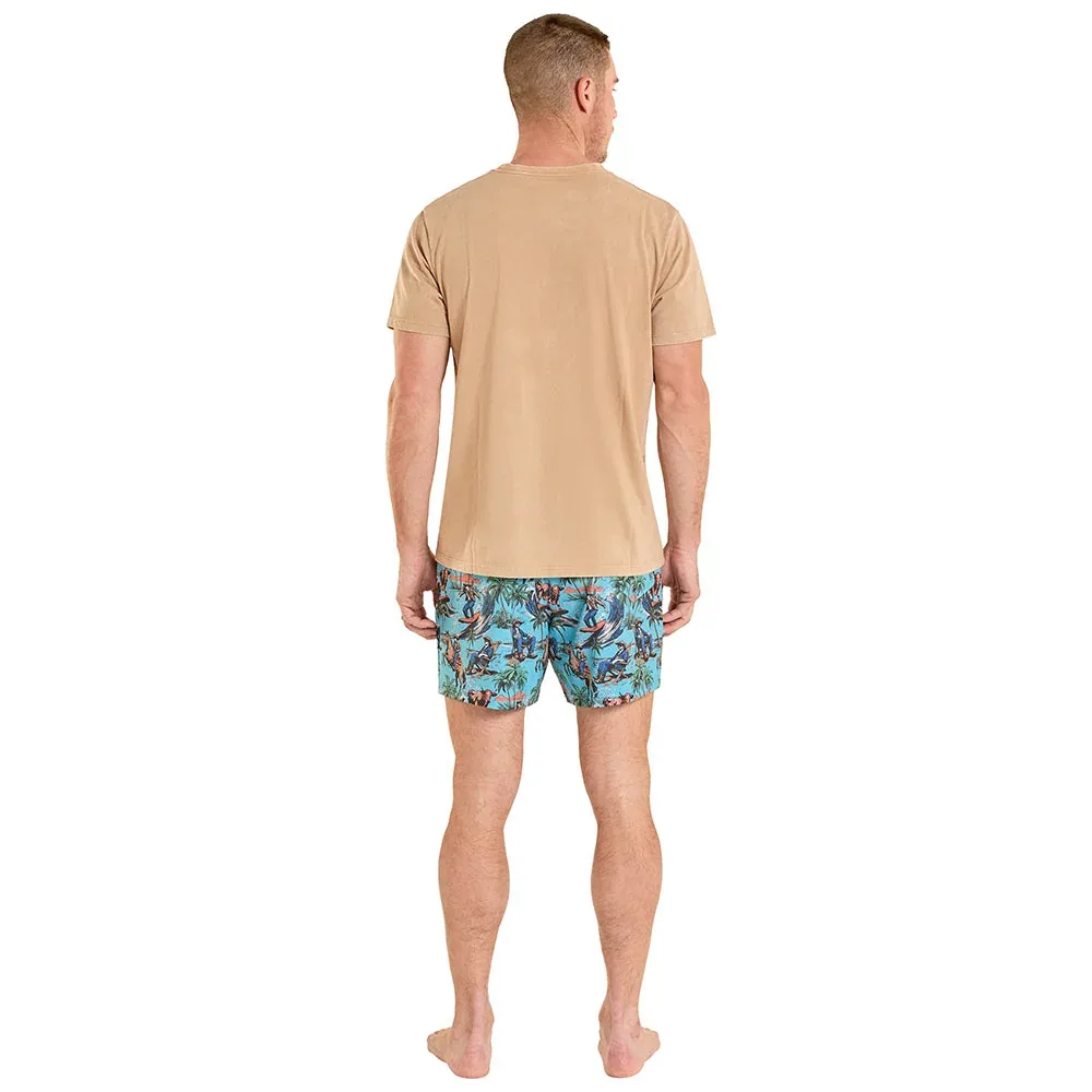 Rock & Roll Denim Men's Turquoise Cowboy Swim Trunks - Image 2