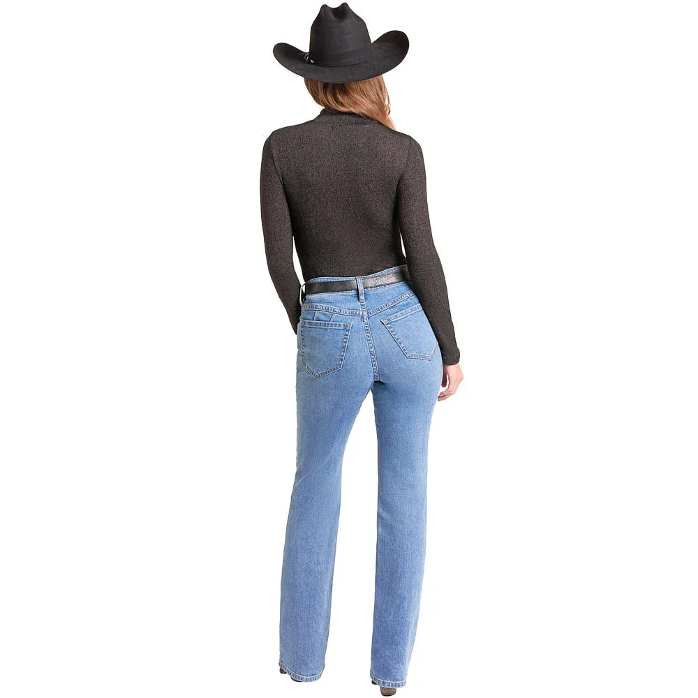 Rock & Roll Denim Women's Black Lurex Turtleneck Top - Image 2