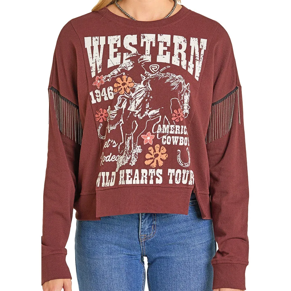 Rock & Roll Denim Women's Chain Fringe Pullover - Image 2