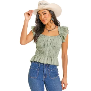 Rock & Roll Denim Women's Jade Ruched Tank