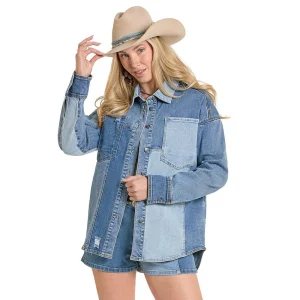 Rock & Roll Denim Women's Multi Tone Shacket