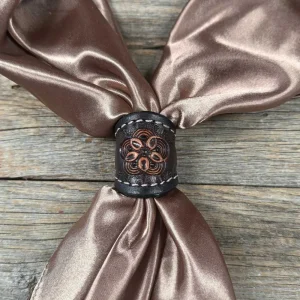 Rodeo Drive Flower Power Leather Scarf Slide