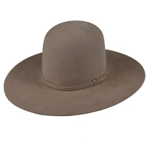 Rodeo King 5X Pecan 4 1/4in Brim Self Band Open Crown