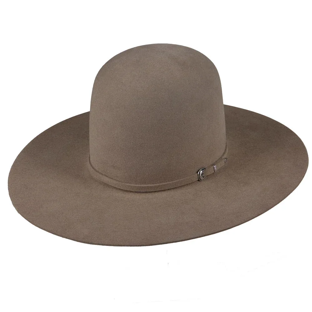Rodeo King 5X Pecan 4 1/4in Brim Self Band Open Crown
