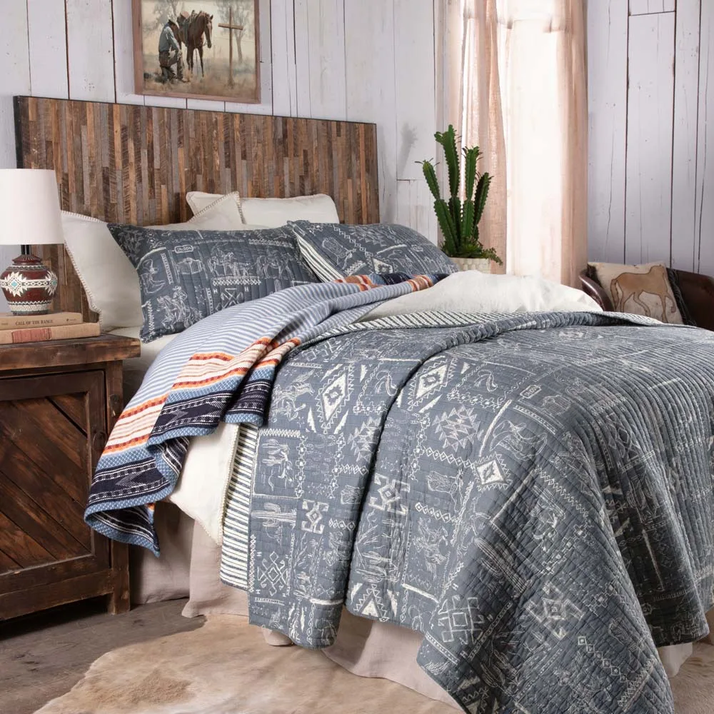 Rod's True Western Westward Trail Denim Quilt