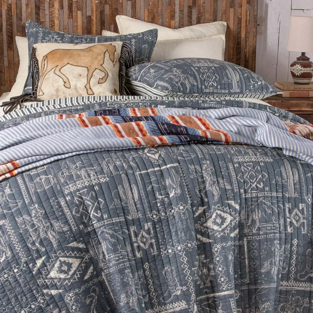 Rod's True Western Westward Trail Denim Quilt - Image 2