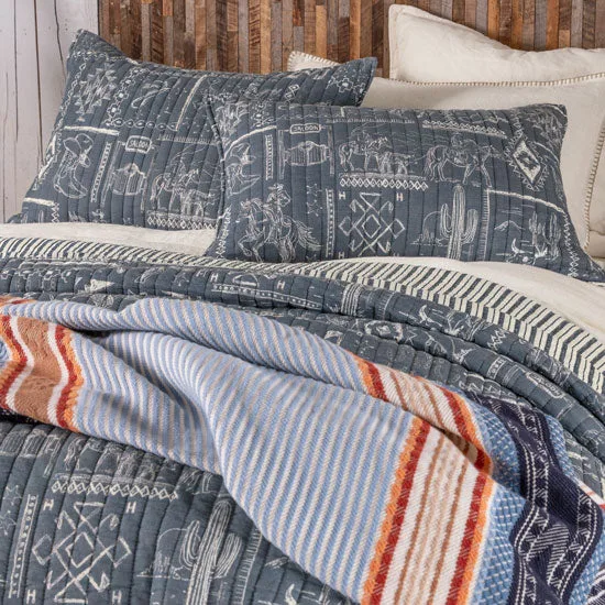 Rod's True Western Westward Trail Denim Standard Sham - Image 2