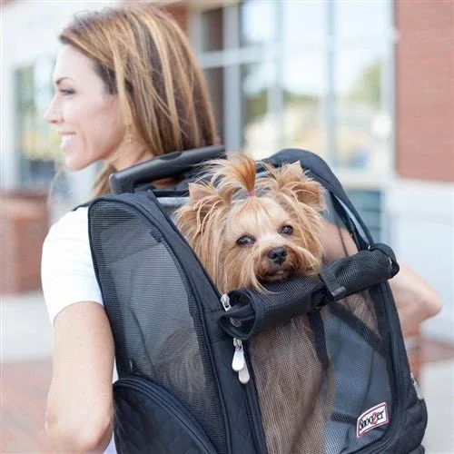 Roll Around Travel Dog Carrier Backpack in Black - Image 2
