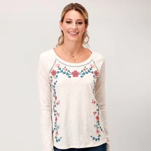 ROPER Bordered In Floral Top