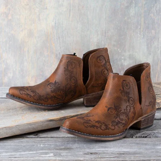 Roper Footwear Cognac Ava Booties