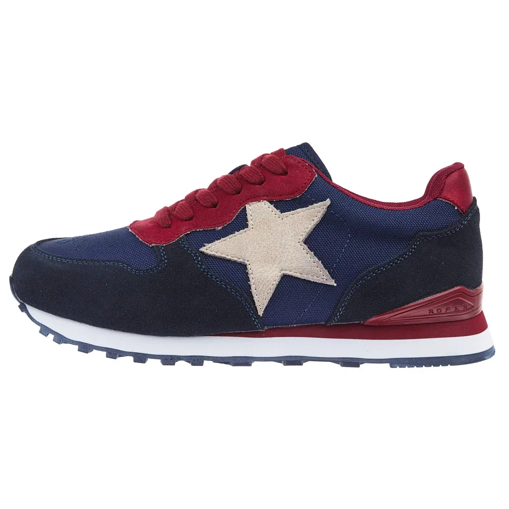 Roper Footwear Women's Navy Suede Giddy Up Star Jogger Shoes - Image 2