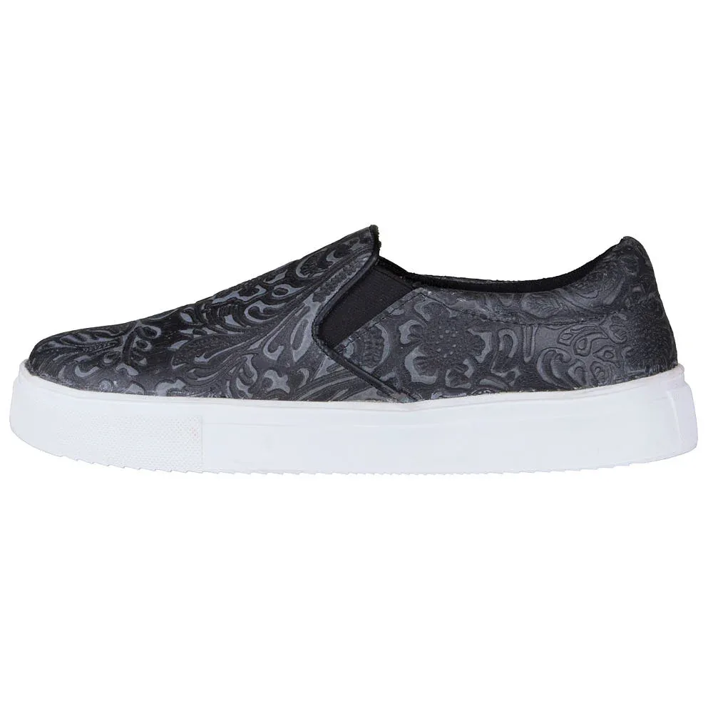 Roper Footwear Women's Nora Black Embossed Leather Slip On Casual - Image 2