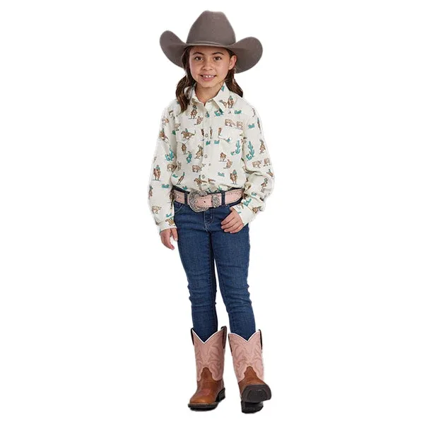ROPER Girls Western Print Snap Shirt - Image 2