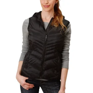 Roper Ladies Down Proof Coated Vest with Hood