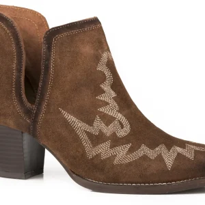Roper Ladies Leather Western Stitch Ankle Boots