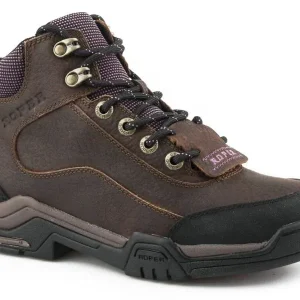 Roper Ladies Terra Kiltie Lace Up Boots Brown 10