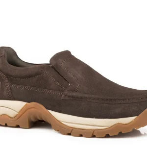 Roper Mens Leather Mock Toe Slip-On Shoes