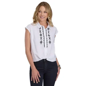 ROPER White Sleeveless Blouse
