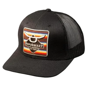 Ropesmart Black Serape with Solo Steer Patch Cap